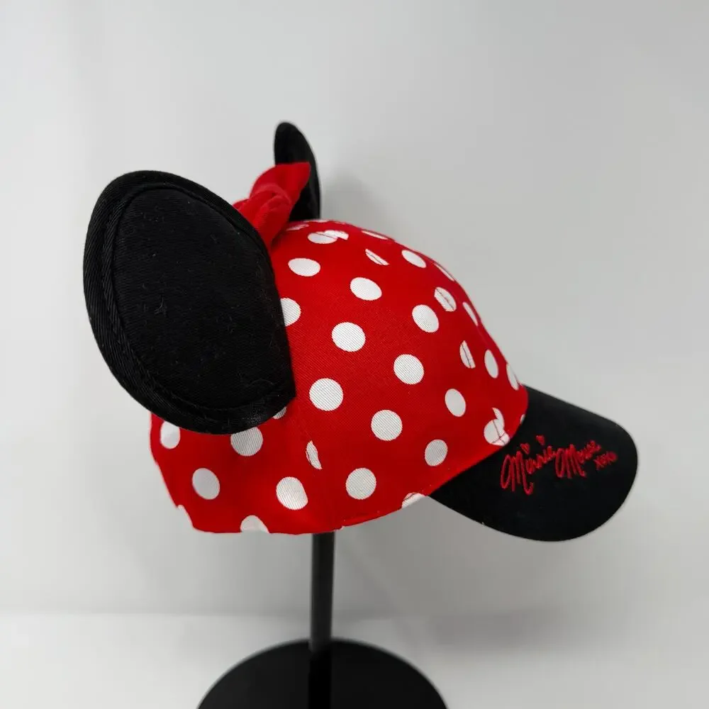 Disneyland Minnie Mouse Polka Dot Ears Cap Youth 54–57cm